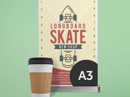 A3 Desktop Roller Banner example